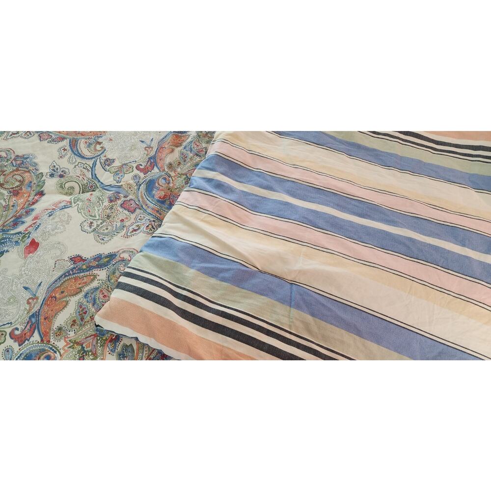 Vintage Chaps Ralph Lauren Coral Sands Queen Comforter Dust Ruffle Shams - Picture 12 of 15